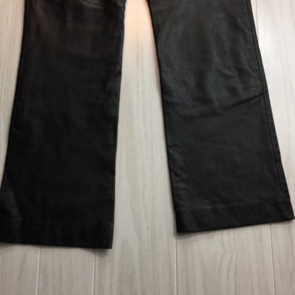 Valerie Stevens Black soft smooth Leather Pants Size 4 - Picture 2 of 6